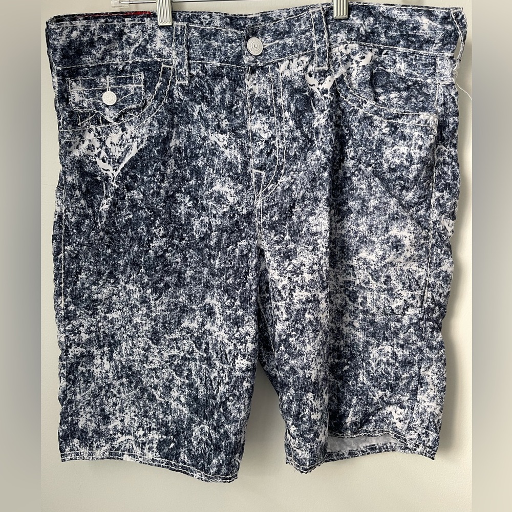True Religion Acid Wash Swim Board Shorts Size 36